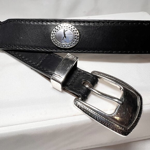 RGA Four By Danbury Asso. Other - RGA Four By Danbury Asso.-Men's Golf Black Leather Belt-Silver Buckle-Casual